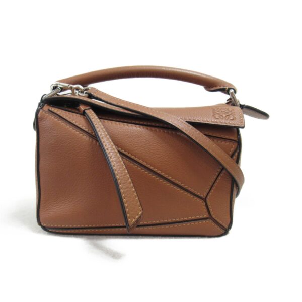 2101217977616 2 Loewe Puzzle Bag Mini Shoulder Bag Calf Brown