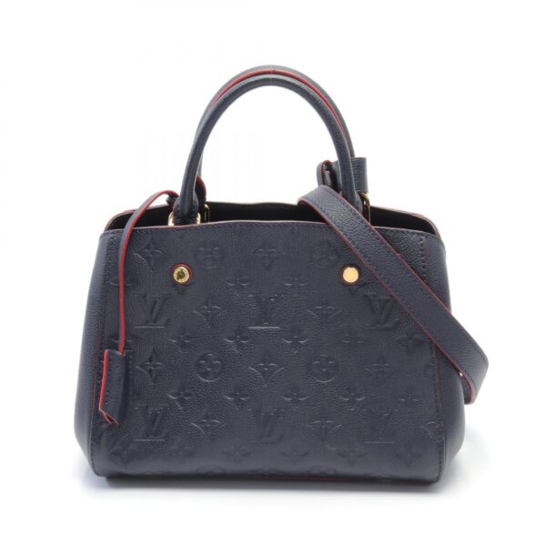 2101217978996 1 Louis Vuitton Montaigne BB Monogram Empreinte Handbag Navy