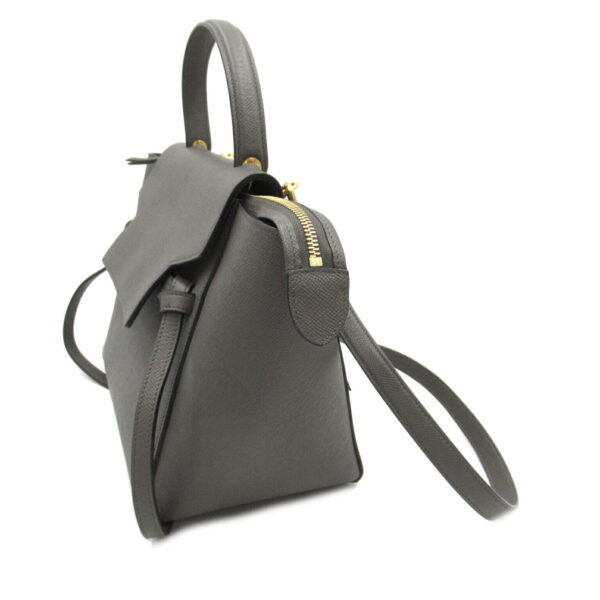 2101217987172 3 Celine Leather 2way Shoulder Bag Gray