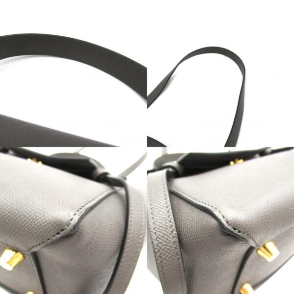 2101217987172 9c Celine Leather 2way Shoulder Bag Gray