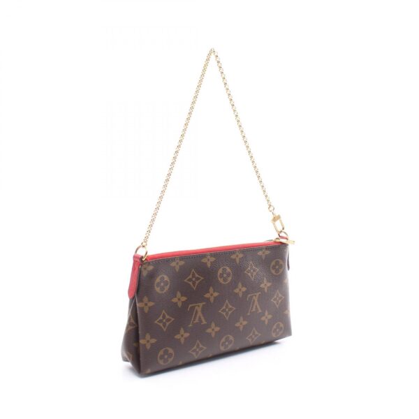 2101217988629 2 Louis Vuitton Pallas Clutch Handbag Leather Monogram Brown Red