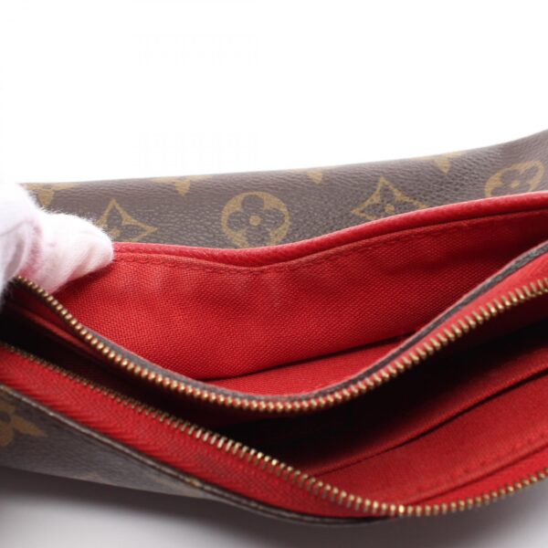 2101217988629 7 Louis Vuitton Pallas Clutch Handbag Leather Monogram Brown Red