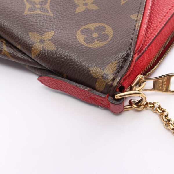 2101217988629 9 Louis Vuitton Pallas Clutch Handbag Leather Monogram Brown Red