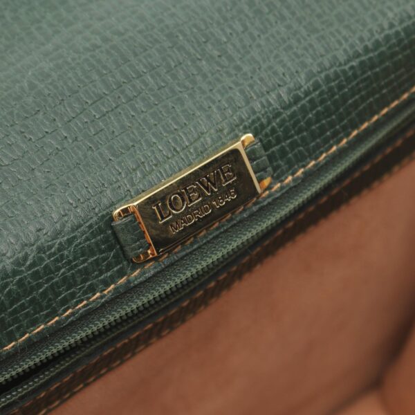 2101217988940 4 Loewe Barcelona Handbag Leather Green