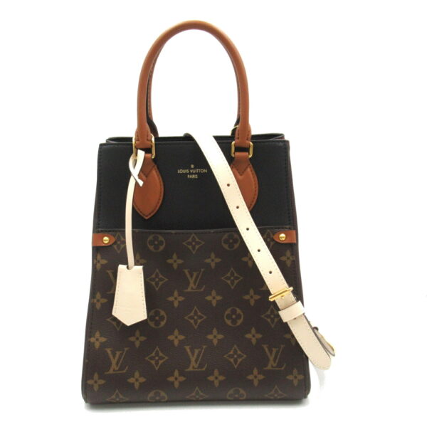 2101217989138 1 Louis Vuitton Fold Tote MM 2WAY Shoulder Bag Brown Black