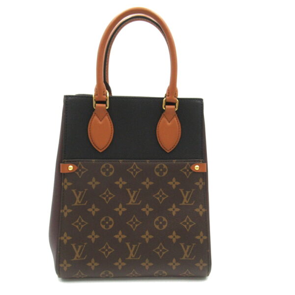 2101217989138 2 Louis Vuitton Fold Tote MM 2WAY Shoulder Bag Brown Black