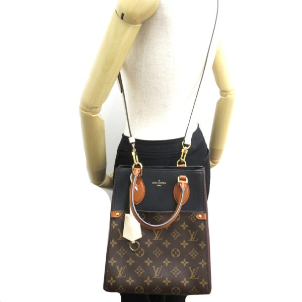 2101217989138 5 Louis Vuitton Fold Tote MM 2WAY Shoulder Bag Brown Black