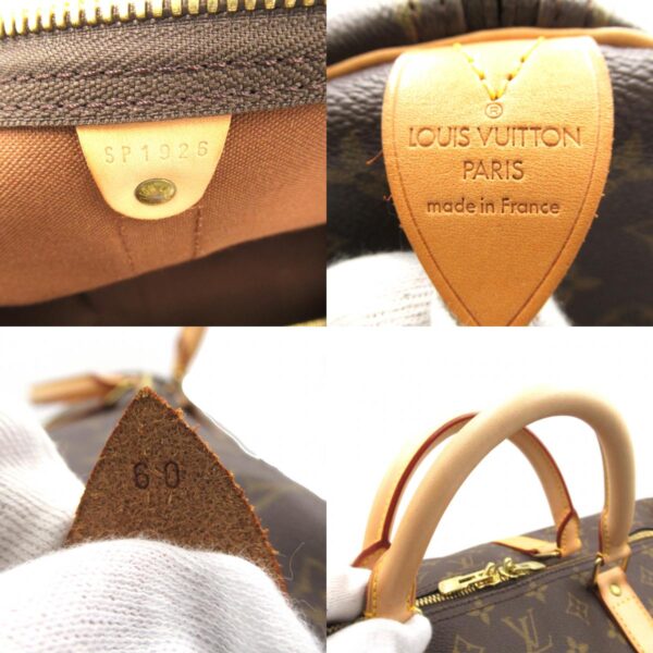 2101218001303 9c Louis Vuitton Keepall 60 Bag Monogram Brown