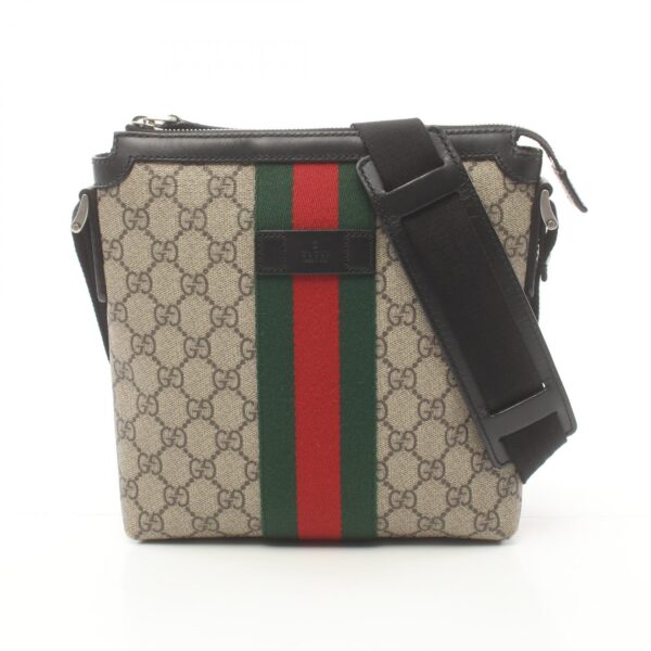 2101218003109 1 Gucci GG Supreme Sherry Line Shoulder Bag Beige Multicolor