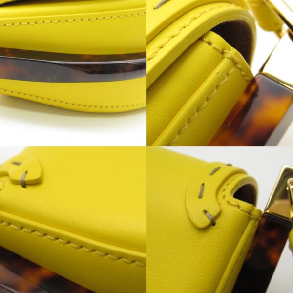 2101218005080 16c Fendi Moonlight Shoulder Bag Calf Leather Yellow