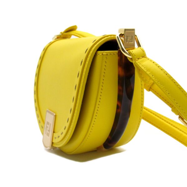 2101218005080 2 Fendi Moonlight Shoulder Bag Calf Leather Yellow