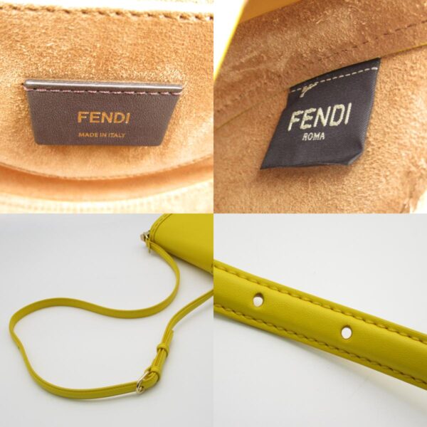 2101218005080 8c Fendi Moonlight Shoulder Bag Calf Leather Yellow