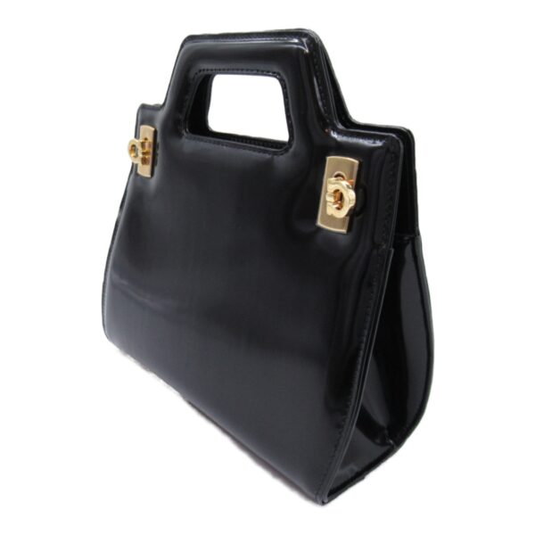 2101218006551 4 Salvatore Ferragamo Shoulder Bag Leather Black