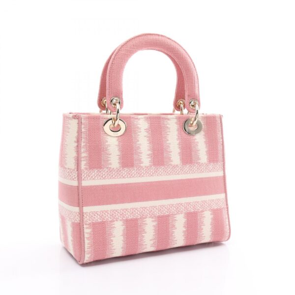 2101218009712 2 Dior Lady D Lite Medium Handbag Pink White