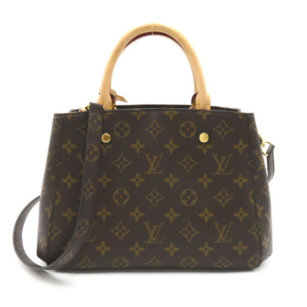 2101218018578 2 Louis Vuitton Montaigne BB Tote Bag Monogram Brown