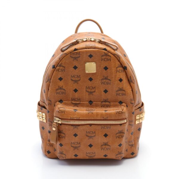 2101218023534 1 MCM Leather Visetos Rucksack Backpack Brown