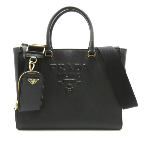 2101218023558 1 Prada Saffiano 2Way Tote Bag Saffiano Leather Black