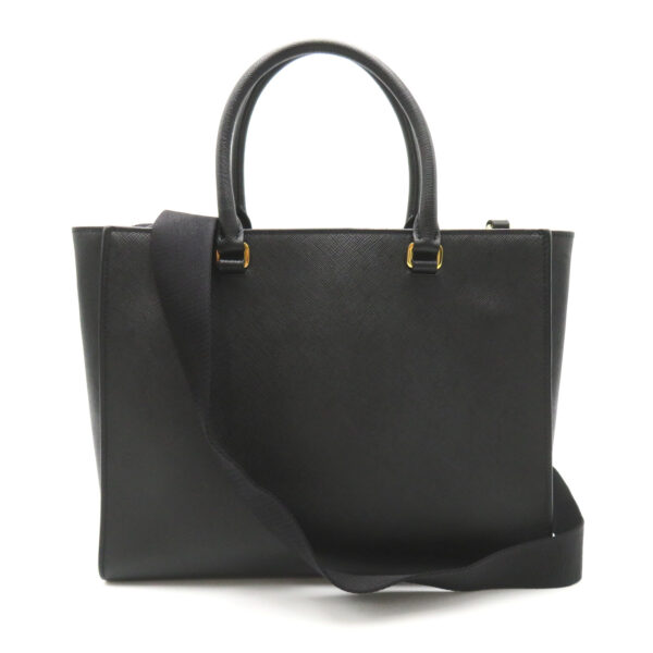 2101218023558 2 Prada Saffiano 2Way Tote Bag Saffiano Leather Black