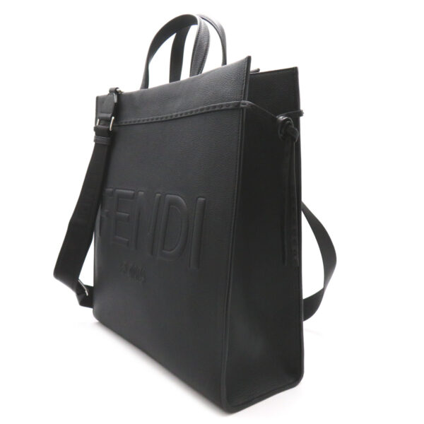 2101218023602 3 Fendi 2Way Tote Bag Leather Black