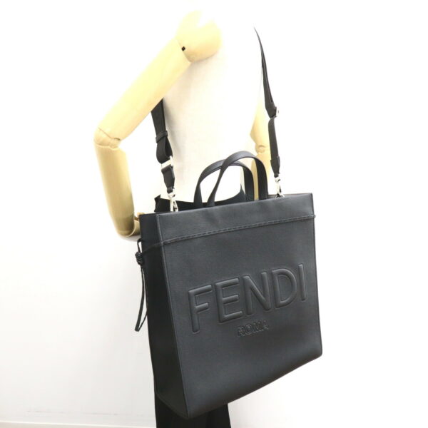 2101218023602 6 Fendi 2Way Tote Bag Leather Black