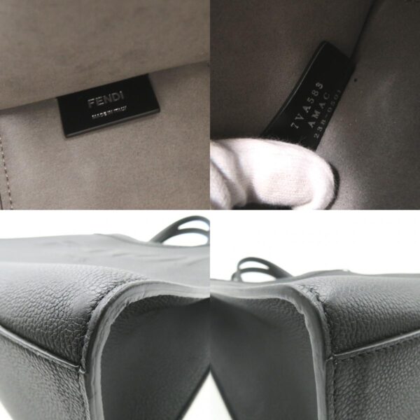 2101218023602 9c Fendi 2Way Tote Bag Leather Black