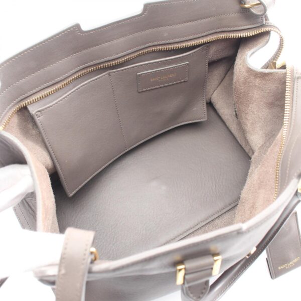 2101218036619 3 Yves Saint Laurent Petit Cabas Y Line Handbag Leather Gray