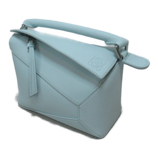 2101218039153 4 Loewe Puzzle Edge 2Way Shoulder Bag Calf Blue Iceberg