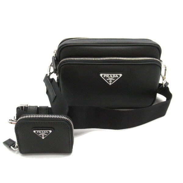 2101218039849 1 Prada Shoulder Bag Saffiano Leather Black