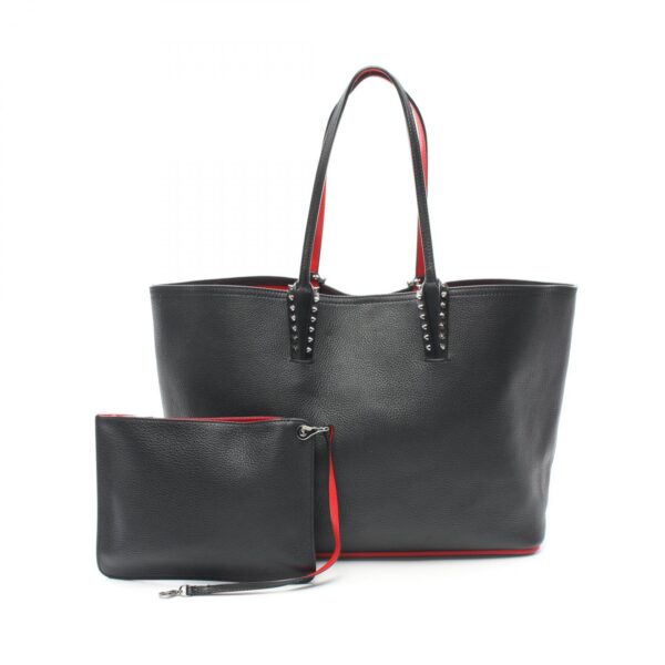 2101218041774 1 Christian Louboutin Cabata Small Tote Bag Leather Black Red