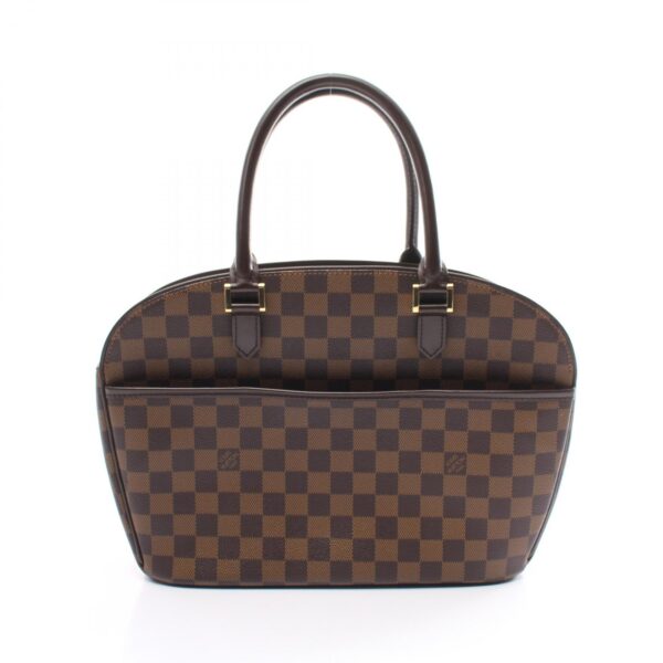 2101218055313 1 Louis Vuitton Saria Oriental Handbag Leather Damier Brown