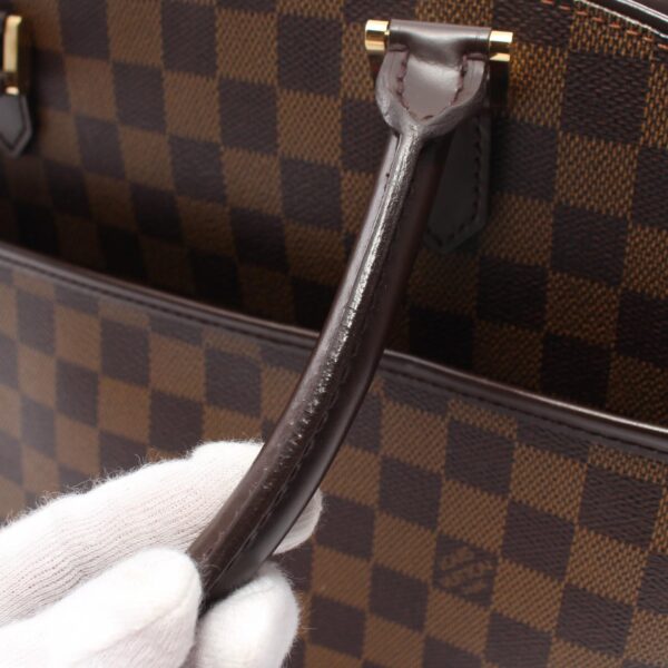 2101218055313 6 Louis Vuitton Saria Oriental Handbag Leather Damier Brown