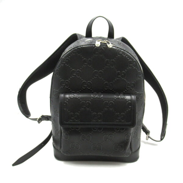 2101218057201 1 Gucci GG Embossed Backpack Black