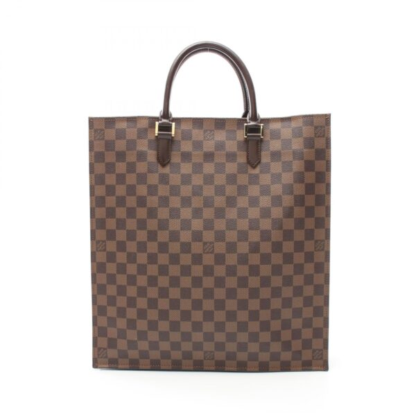 2101218057324 1 Louis Vuitton Sac Plat Damier Tote Bag Brown