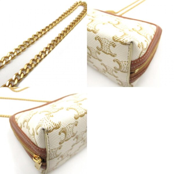 2101218059830 10c Celine Chain Shoulder Bag Ivory Brown