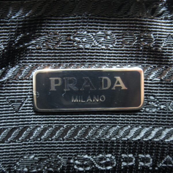 2101218060980 10 Prada Shoulder Bag Nylon Saffiano Leather Black