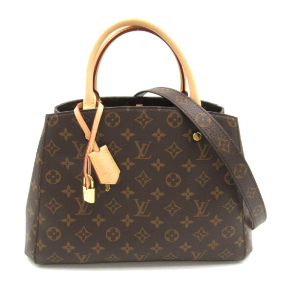 2101218066333 1 Louis Vuitton Montaigne MM Tote Bag Monogram Brown