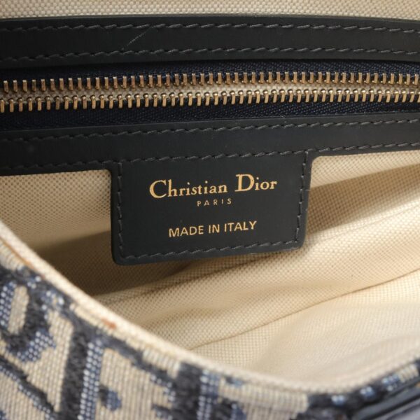 2101218066951 4 Dior Saddle Oblique Shoulder Bag Leather Navy Beige