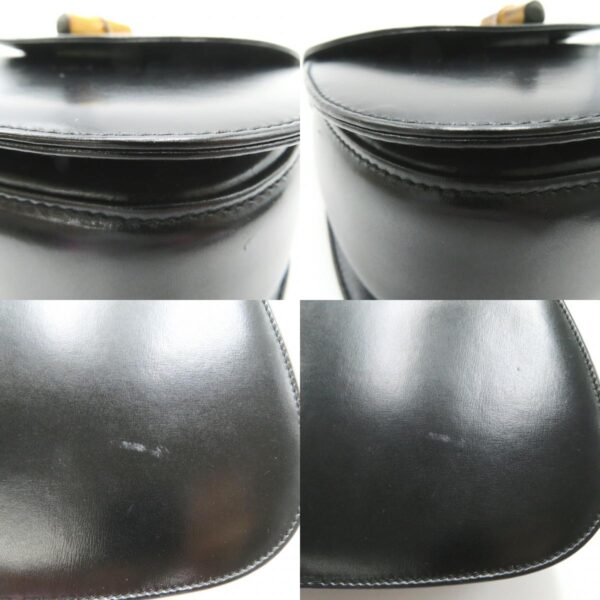 2101218067057 11c Gucci Bamboo 2way Shoulder Bag Black