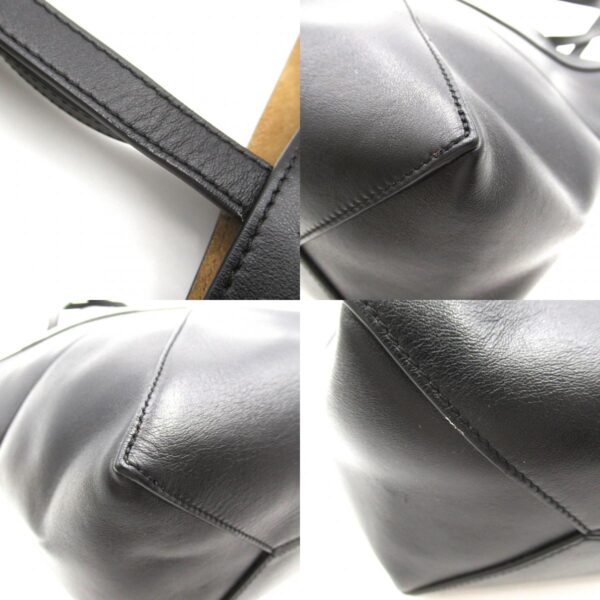 2101218068375 10c Loewe Puzzle Fold Tote Bag Leather Black