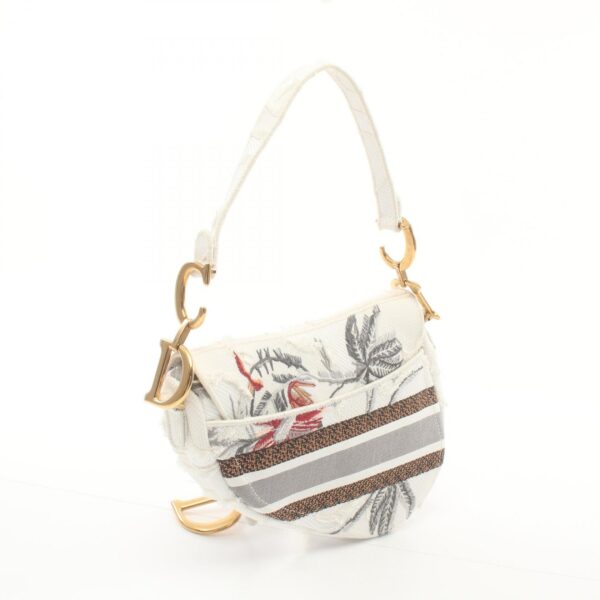 2101218070668 2 Dior Saddle Bag Handbag White Multicolor