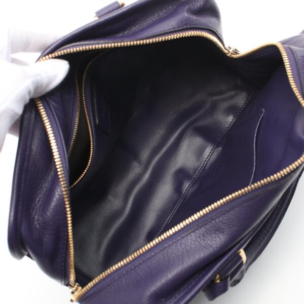 2101218079487 3 Loewe Amazona 28 Handbag Leather Purple