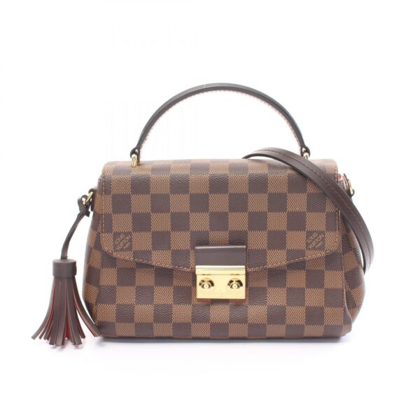 2101218084894 1 Louis Vuitton Croisette Handbag Leather Damier Brown