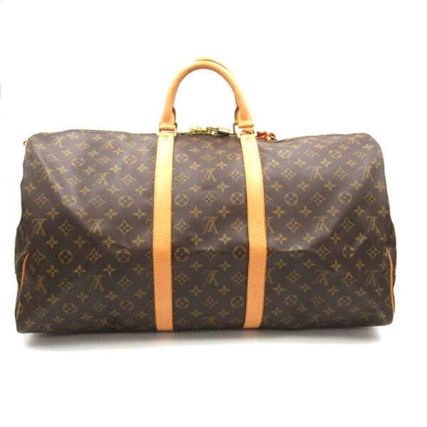 2101218085730 2 Louis Vuitton Keepall Bandouliere 55 Monogram Bag Brown