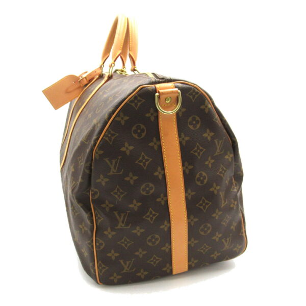 2101218085730 3 Louis Vuitton Keepall Bandouliere 55 Monogram Bag Brown