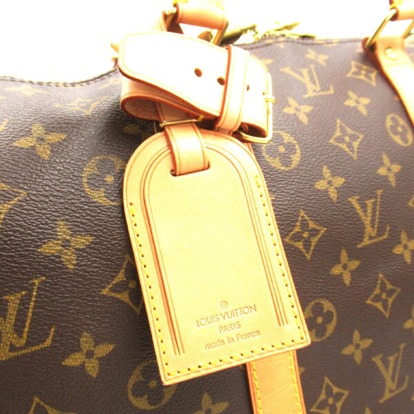 2101218085730 7 Louis Vuitton Keepall Bandouliere 55 Monogram Bag Brown