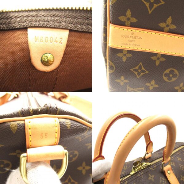 2101218085730 9c Louis Vuitton Keepall Bandouliere 55 Monogram Bag Brown