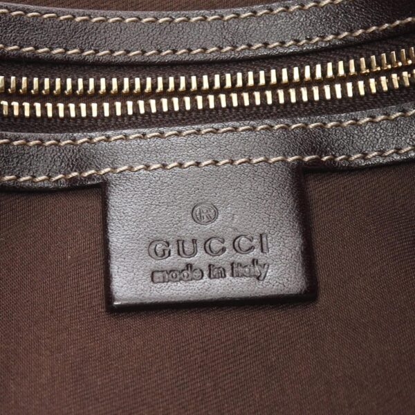 Gucci GG Shoulder Bag Leather Beige Brown - Image 4