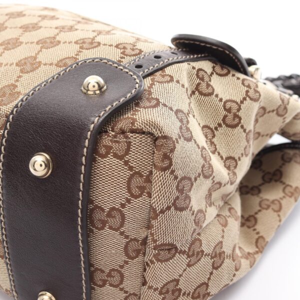 Gucci GG Shoulder Bag Leather Beige Brown - Image 5