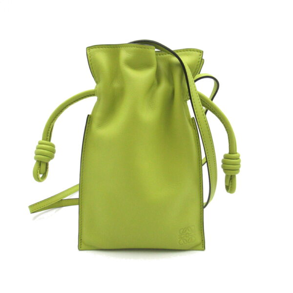 2101218092257 1 Loewe Flamenco Pocket Shoulder Bag Leather Green Lime Yellow