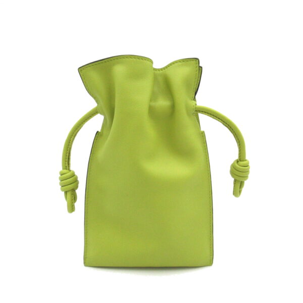 2101218092257 2 Loewe Flamenco Pocket Shoulder Bag Leather Green Lime Yellow